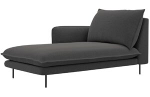 Cosmopolitan Design Tmavě &scaron;ed&aacute; čalouněn&aacute; leno&scaron;ka Vienna 170 cm