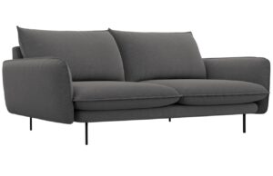 Cosmopolitan Design Tmavě &scaron;ed&aacute; čalouněn&aacute; trojm&iacute;stn&aacute; pohovka Vienna 200 cm