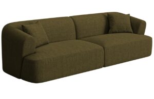 Cosmopolitan Design Zelen&aacute; čalouněn&aacute; čtyřm&iacute;stn&aacute; pohovka Campi 255 cm