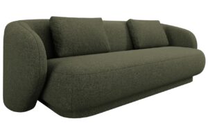 Cosmopolitan Design Zelen&aacute; čalouněn&aacute; trojm&iacute;stn&aacute; pohovka Camden 204 cm