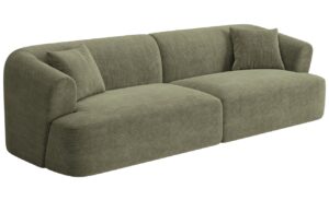 Cosmopolitan Design Zelen&aacute; man&scaron;estrov&aacute; čtyřm&iacute;stn&aacute; pohovka Campi 255 cm