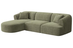 Cosmopolitan Design Zelen&aacute; man&scaron;estrov&aacute; rohov&aacute; pohovka Campi 256 cm