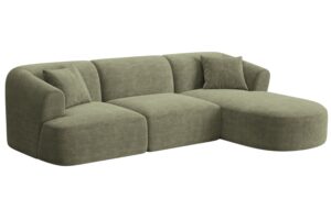 Cosmopolitan Design Zelen&aacute; man&scaron;estrov&aacute; rohov&aacute; pohovka Campi 256 cm