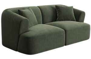 Cosmopolitan Design Zelen&aacute; sametov&aacute; dvoum&iacute;stn&aacute; pohovka Campi 180 cm