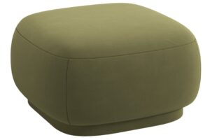 Cosmopolitan Design Zelen&aacute; sametov&aacute; podnožka Camden 65 x 65 cm