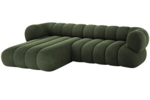 Cosmopolitan Design Zelen&aacute; sametov&aacute; rohov&aacute; pohovka Koge 270 cm