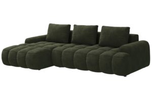 Cosmopolitan Design Zelen&aacute; sametov&aacute; rozkl&aacute;dac&iacute; pohovka Linz 275 cm