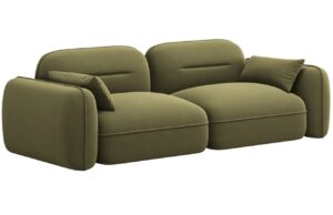 Cosmopolitan Design Zelen&aacute; sametov&aacute; trojm&iacute;stn&aacute; pohovka Sydney 230 cm