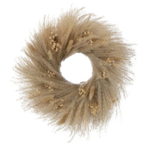 Dekorativn&iacute; věnec ze su&scaron;en&yacute;ch květin J-line Flora 38 cm