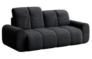 Devichy Antracitově &scaron;ed&aacute; boucl&eacute; dvoum&iacute;stn&aacute; pohovka Tous 210 cm