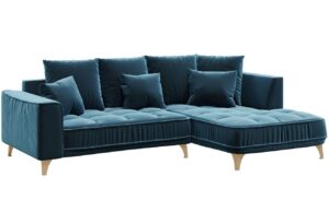 Devichy Sametov&aacute; rohov&aacute; pohovka Chloe 256 cm