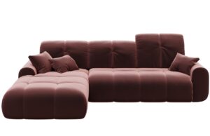 Devichy Sametov&aacute; rozkl&aacute;dac&iacute; pohovka Tous 290 cm