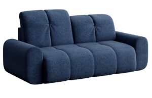 Devichy Tmavě modr&aacute; boucl&eacute; dvoum&iacute;stn&aacute; pohovka Tous 210 cm