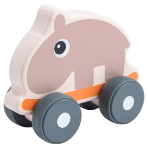 Done by Deer Dřevěn&aacute; hračka na kolečk&aacute;ch Ozzo