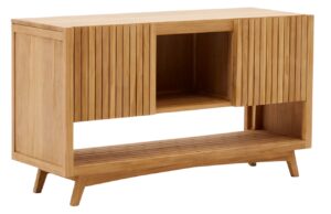 Dřevěn&aacute; koupelnov&aacute; skř&iacute;ňka Kave Home Kuveni 80 x 140 cm