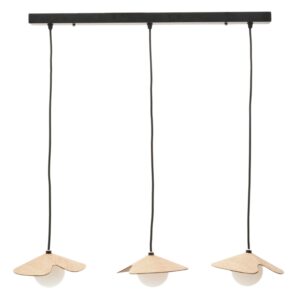 Dřevěn&eacute; z&aacute;věsn&eacute; světlo Kave Home Wilara 60 cm