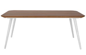 Dřevěn&yacute; j&iacute;deln&iacute; stůl RAGABA CONTRAST 180 x 90 cm s b&iacute;lou podnož&iacute;