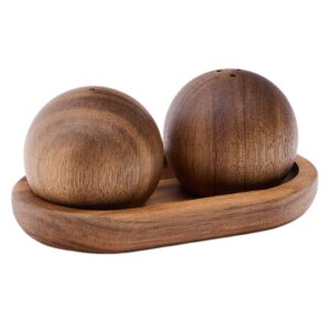 Dřevěn&yacute; set sl&aacute;nky a pepřenky Kave Home Nukha