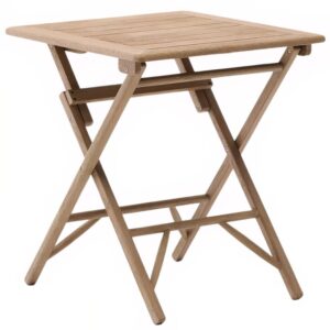 Dřevěn&yacute; zahradn&iacute; skl&aacute;dac&iacute; stůl Kave Home Dandara 66 x 66 cm