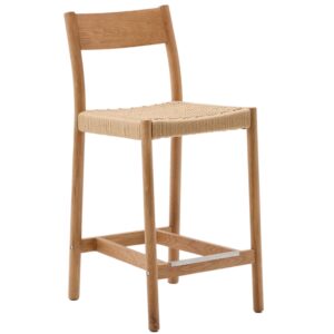 Dubov&aacute; barov&aacute; židle Kave Home Yalia s v&yacute;pletem 65 cm