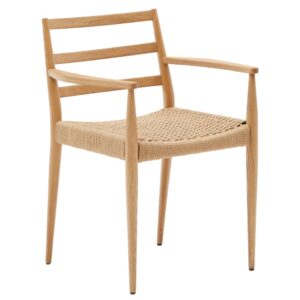 Dubov&aacute; j&iacute;deln&iacute; židle Kave Home Analy s v&yacute;pletem