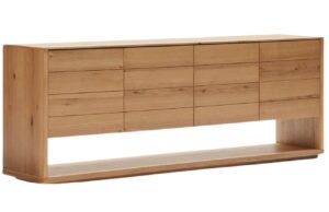 Dubov&aacute; komoda Kave Home Alguema 200 x 40 cm