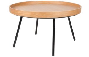 Dubov&yacute; konferenčn&iacute; stolek ZUIVER OAK TRAY s odn&iacute;matelnou deskou 78 cm