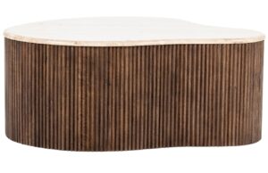 Eleonora B&eacute;žov&yacute; kamenn&yacute; konferenčn&iacute; stolek Mari 83 x 72 cm