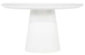 Eleonora B&iacute;l&yacute; j&iacute;deln&iacute; stůl Elin 130 cm