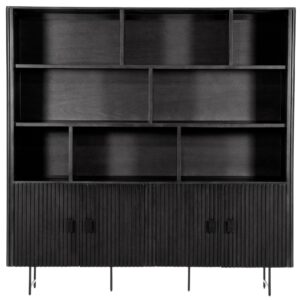 Eleonora Čern&aacute; dřevěn&aacute; knihovna Remi 200 x 200 cm