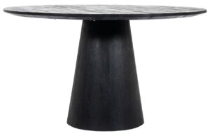 Eleonora Čern&yacute; dřevěn&yacute; j&iacute;deln&iacute; stůl Aron 130 cm