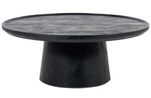 Eleonora Čern&yacute; dřevěn&yacute; konferenčn&iacute; stolek Ron 80 cm