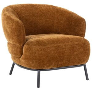 Eleonora Hnědožlut&eacute; čalouněn&eacute; křeslo David