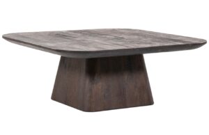 Eleonora Hněd&yacute; dřevěn&yacute; konferenčn&iacute; stolek Aron 80 x 80 cm