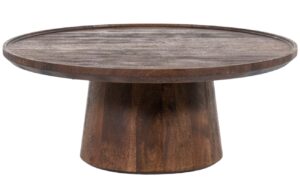 Eleonora Hněd&yacute; dřevěn&yacute; konferenčn&iacute; stolek Ron 80 cm