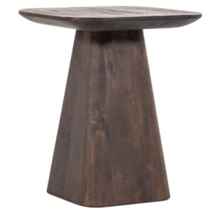 Eleonora Hněd&yacute; dřevěn&yacute; odkl&aacute;dac&iacute; stolek Aron 40 x 40 cm