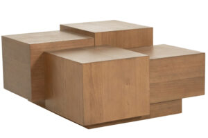 Eleonora Hněd&yacute; dubov&yacute; konferenčn&iacute; stolek Quinten 80 x 80 cm