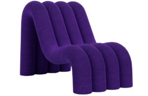 FEST Amsterdam Fialov&eacute; čalouněn&eacute; lounge křeslo Alp