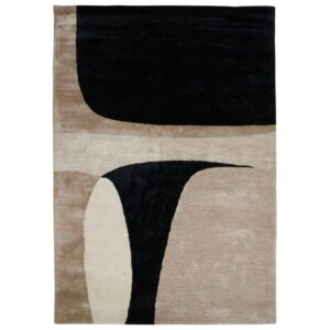 Fargotex B&eacute;žovo-čern&yacute; koberec Jazz 200 x 300 cm