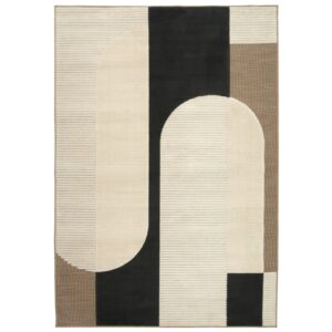 Fargotex B&eacute;žovo-čern&yacute; koberec Lisboa 160 x 230 cm