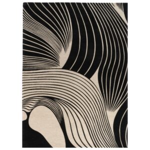 Fargotex B&eacute;žovo-čern&yacute; koberec Vento 160 x 230 cm