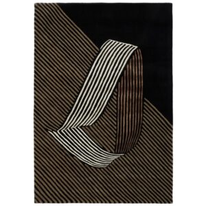 Fargotex Černo-hněd&yacute; vlněn&yacute; koberec Emerald 200 x 300 cm