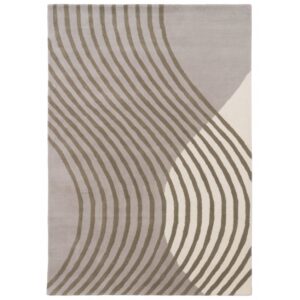 Fargotex Hněd&yacute; vlněn&yacute; koberec Wave 200 x 300 cm