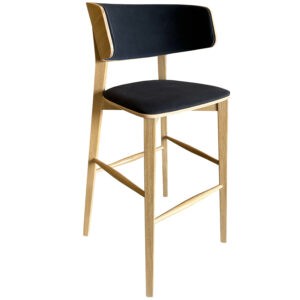 FormWood Dubov&aacute; barov&aacute; židle Nora 77 cm s antracitov&yacute;m sed&aacute;kem