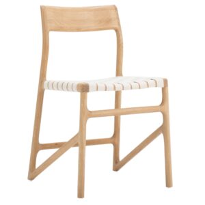 Gazzda B&iacute;l&aacute; dubov&aacute; j&iacute;deln&iacute; židle Fawn s v&yacute;pletem