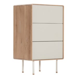 Gazzda B&iacute;l&aacute; dubov&aacute; komoda Fina 60 x 45 cm