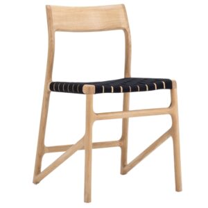 Gazzda Čern&aacute; dubov&aacute; j&iacute;deln&iacute; židle Fawn s v&yacute;pletem