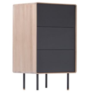 Gazzda Čern&aacute; dubov&aacute; komoda Fina 60 x 45 cm