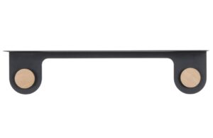 Gazzda Čern&aacute; kovov&aacute; n&aacute;stěnn&aacute; police Hook 13 x 60 cm