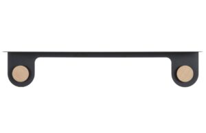 Gazzda Čern&aacute; kovov&aacute; n&aacute;stěnn&aacute; police Hook 13 x 70 cm